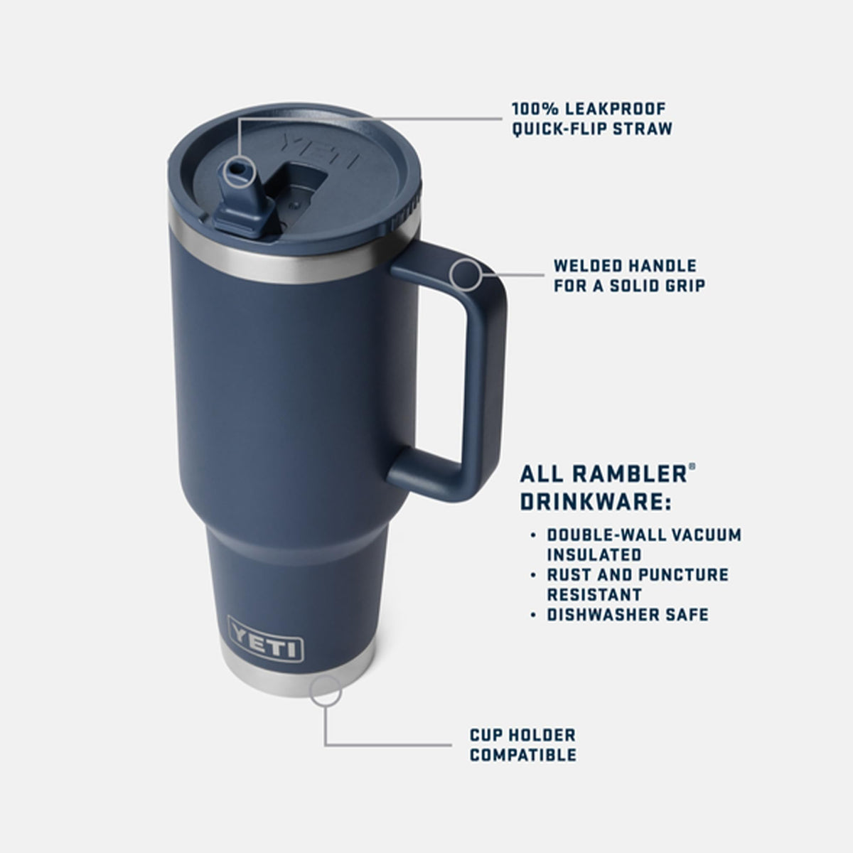 Rambler 40 oz Travel Mug with Flip Straw Lid (Pace Purple)