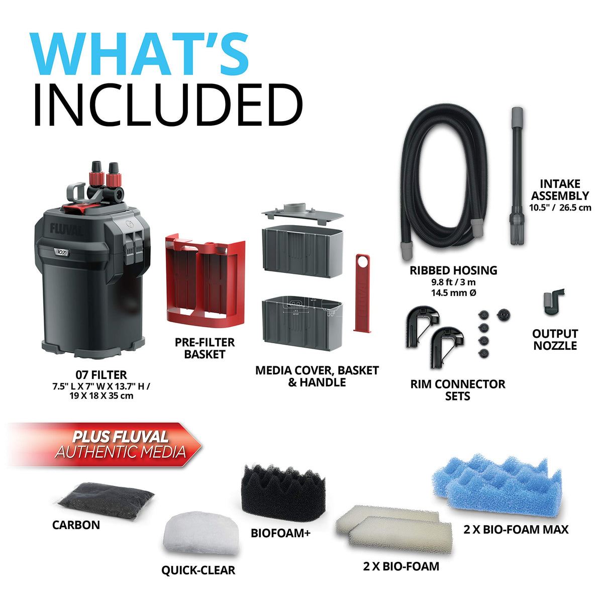 107 Perfomance Canister Filter for Aquariums up to 30 Gallons (30 Gallons)