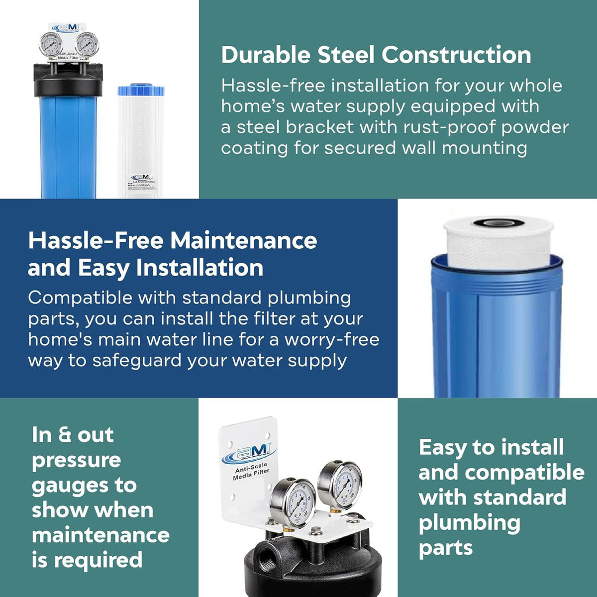 Water Descaler for Tankless Water Heater and Whole (Anti Scale System 20-Inch Big Blue)