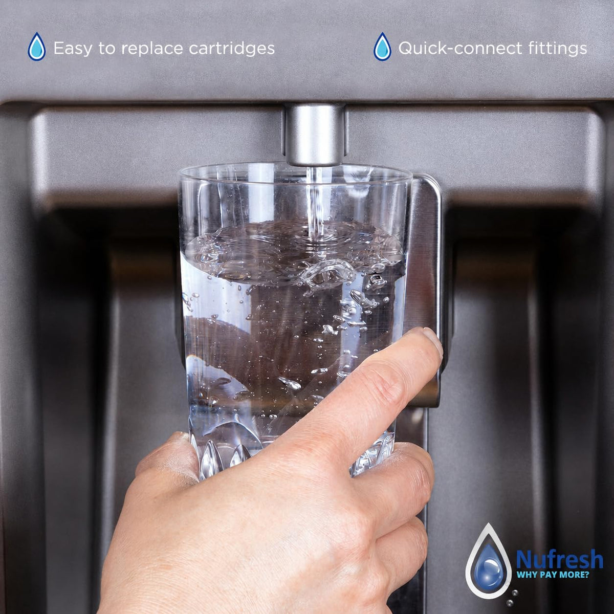 Refresh Refrigerator Water Filter Replacement (2 Count (Pack of 1))