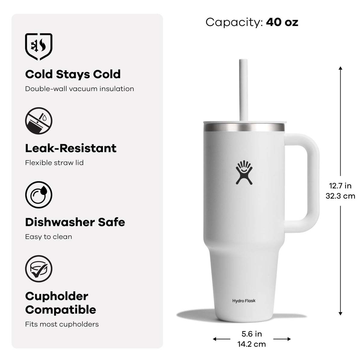 40 Oz Travel Tumbler with Handle (OAT / 40 Ounces)
