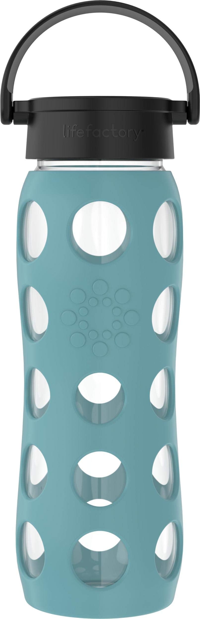 22oz Glass Water Bottle with Classic Chug Cap (650 ml / Aqua Teal)