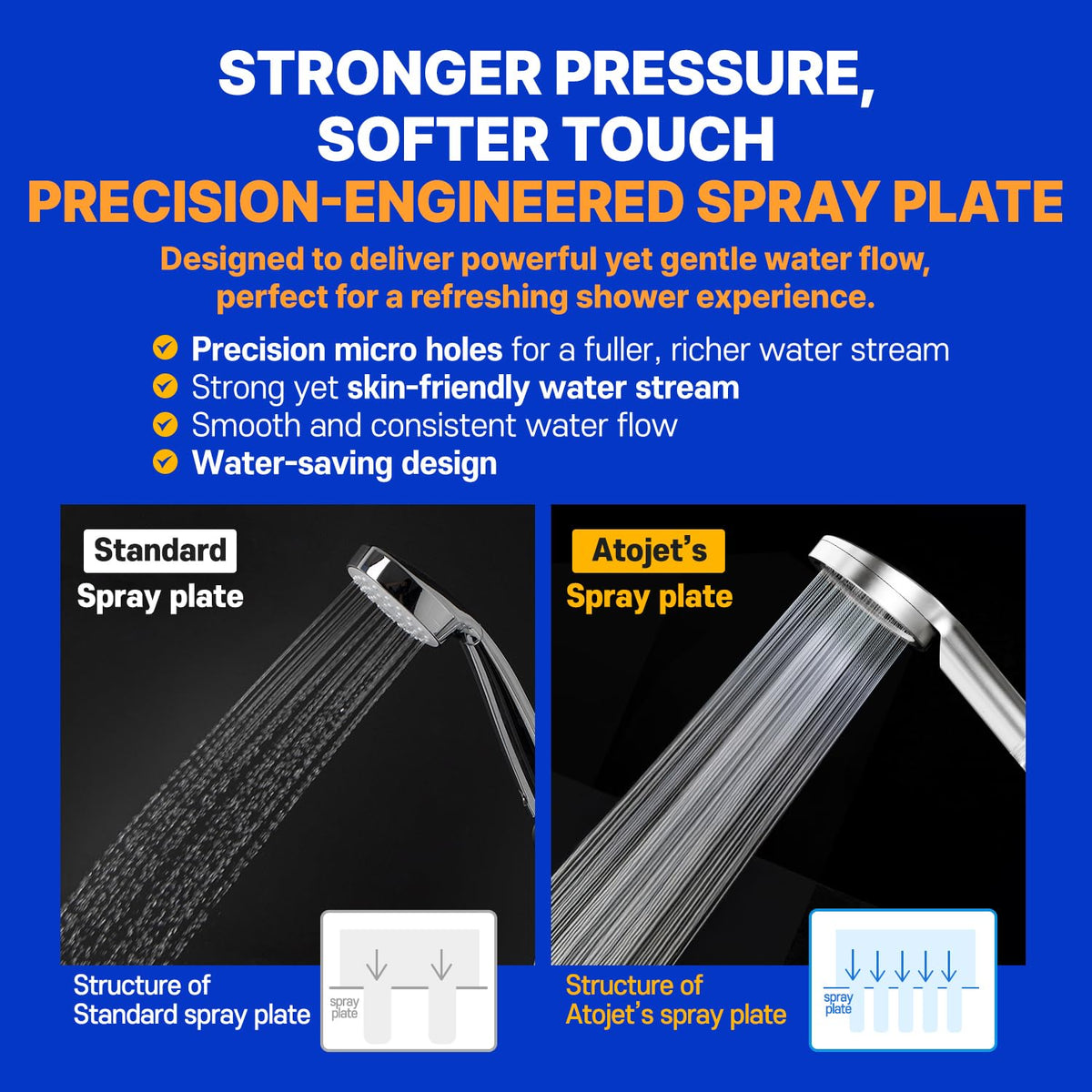 Premium Filter Showerhead Designed With Korea's Luxury Beauty Philosophy (Chrome)