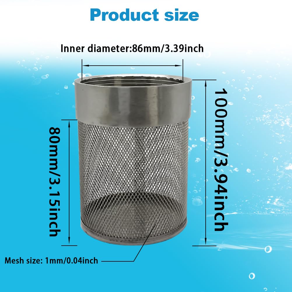 3inch 304 Stainless Steel Filter Head with Internal Thread Diameter of 87mm Connected to DN80 3 (3inch)