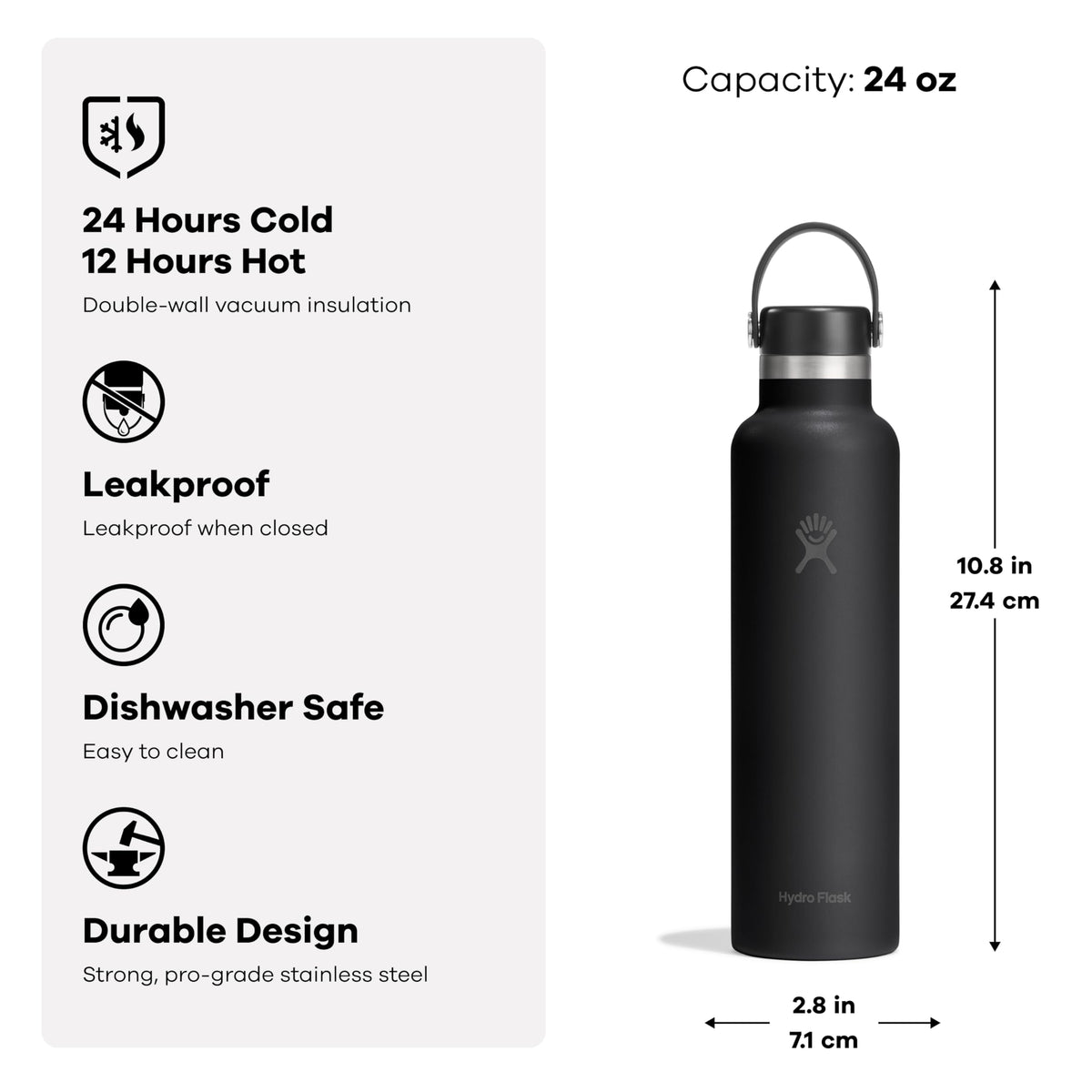 Water Bottle Insulated Stainless Steel (24 Oz / Harbor Blue)