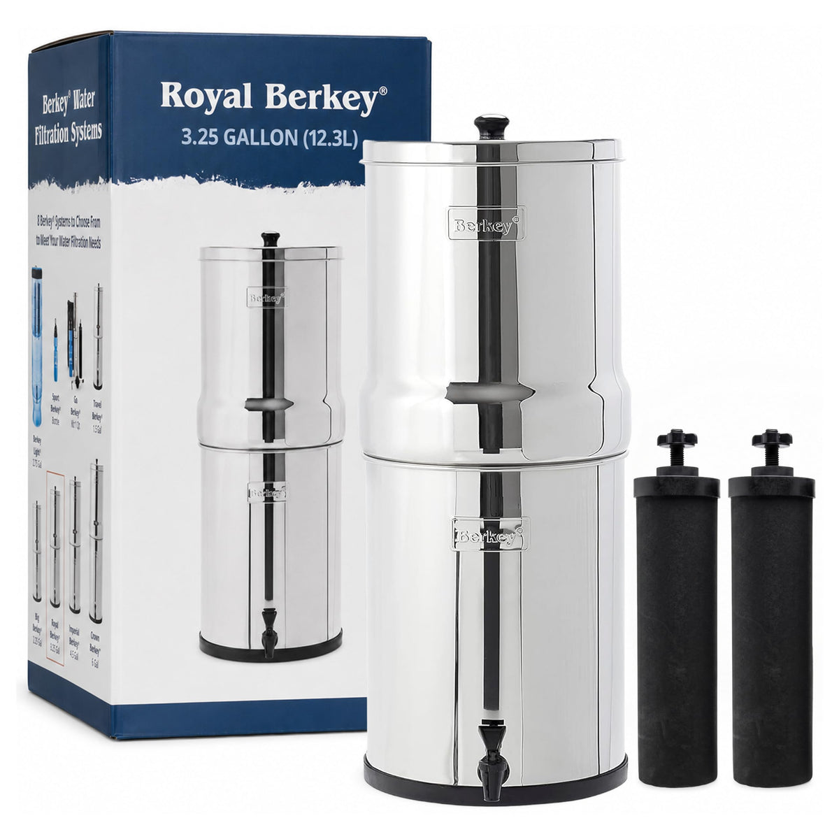 Royal Berkey 3.25 Gal Gravity Water Filter System with BB9