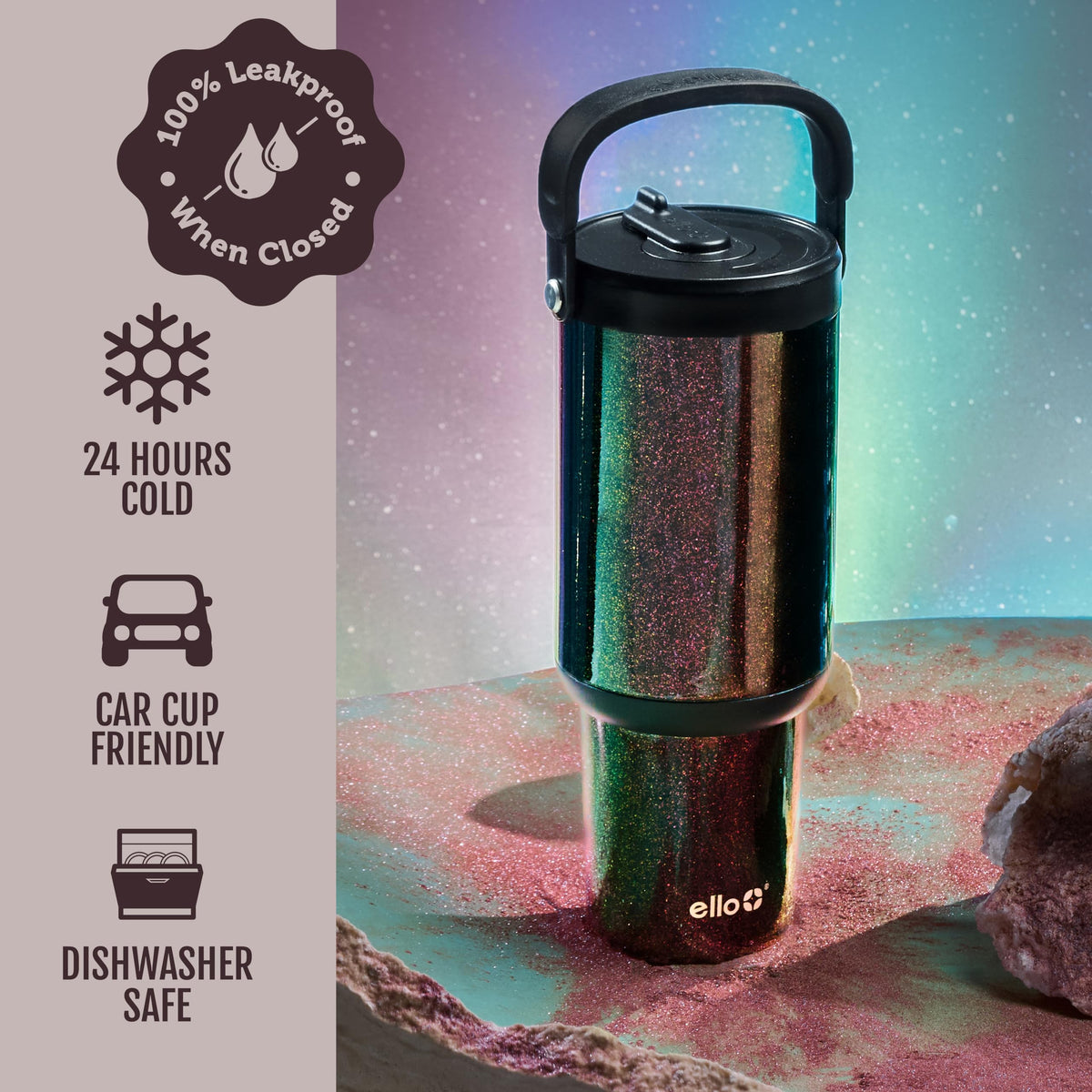 Oasis Go+ 32oz Tumbler with Top Handle and Retracting Straw (32 Ounces / Moonstone)