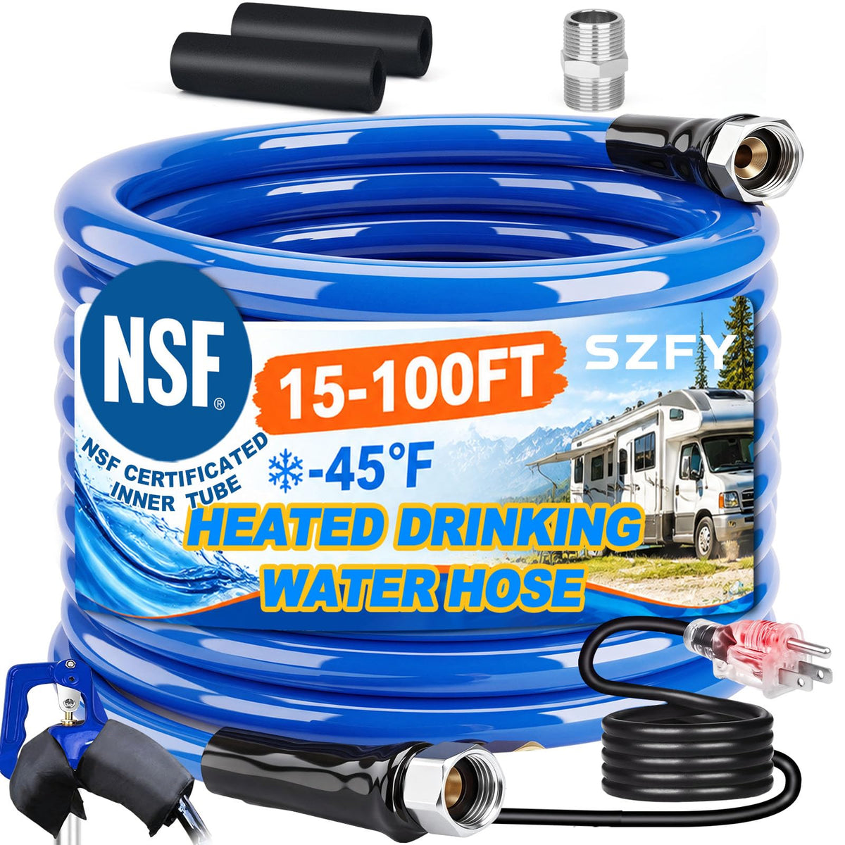 75FTHeated Water Hose for RV (75FT)