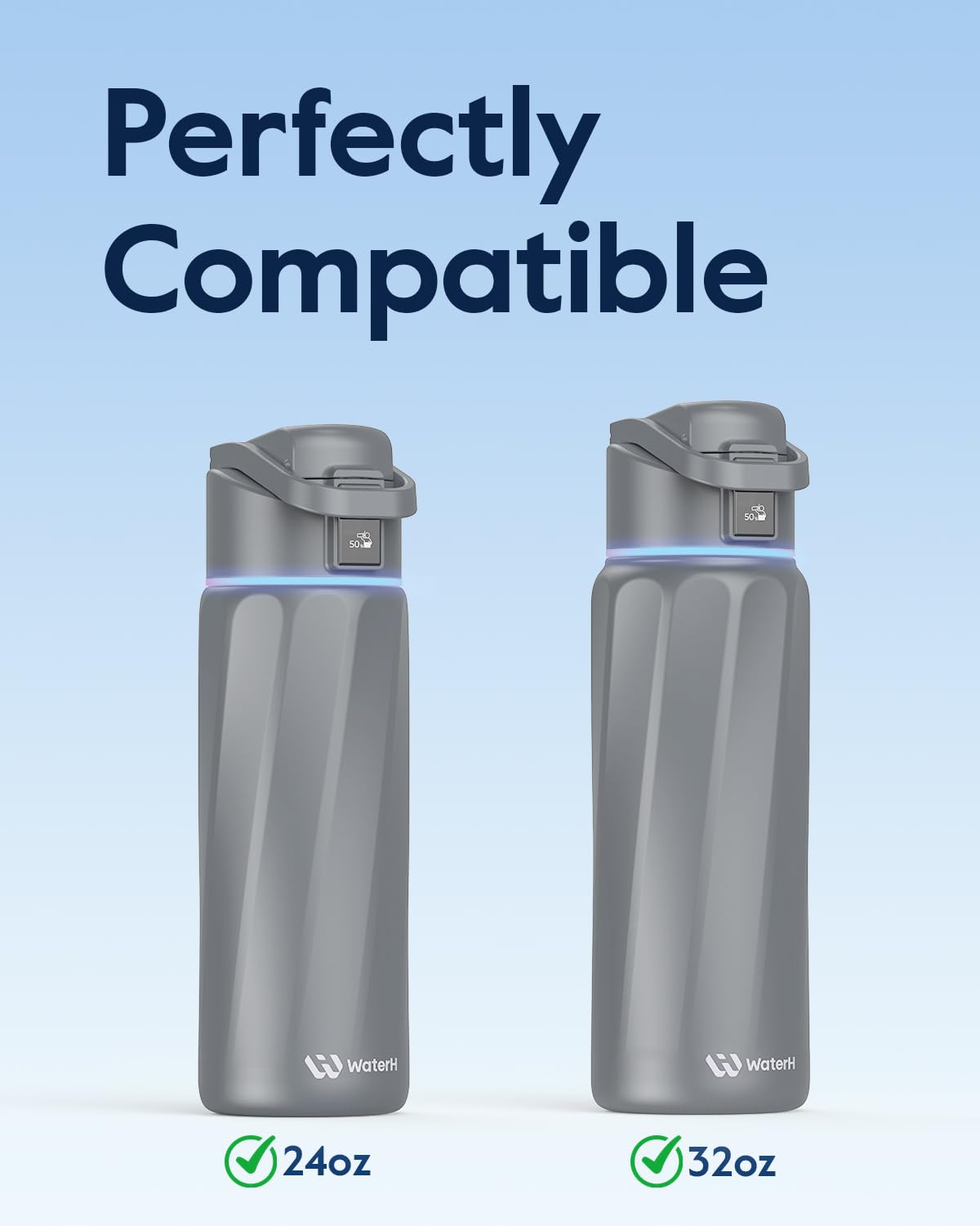 BOOST Smart Water Bottle Tracker with Reminder (Dark Gray)