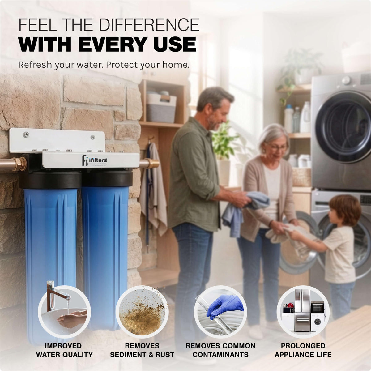 4.5 x 20 Sediment CTO Heavy Metals Well Water Filtration System