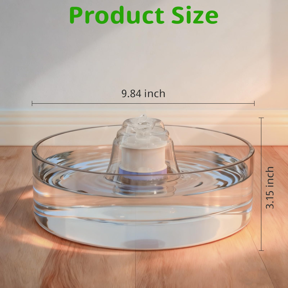 Glass Cat Water Fountain