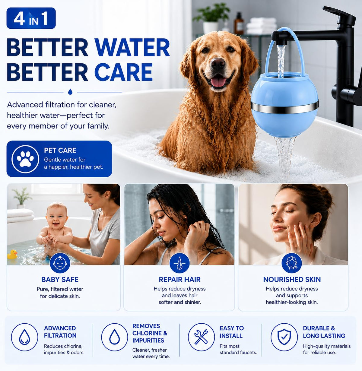 Bathtub Filter (Blue)
