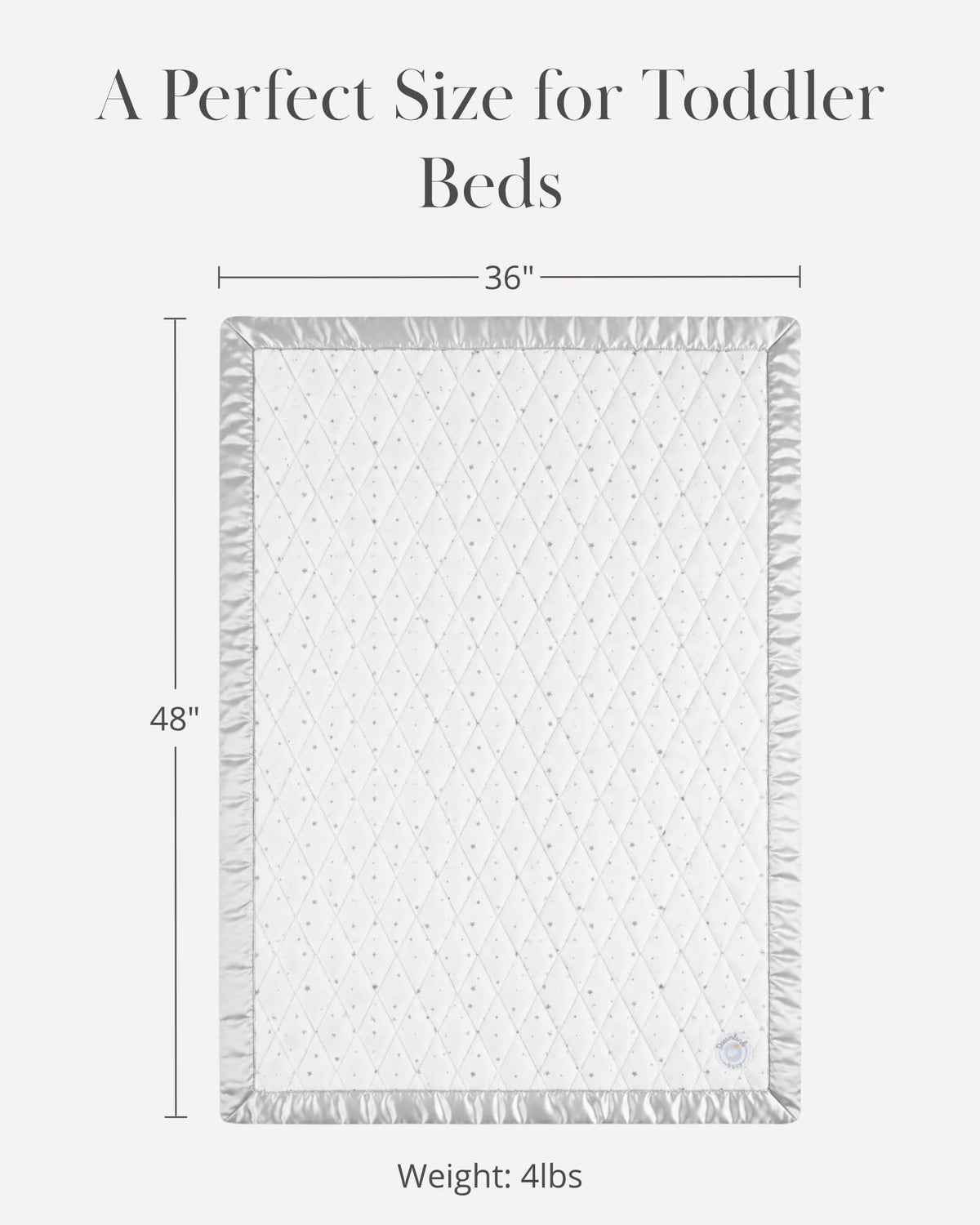 4lb Weighted Blanket for Kids (White)