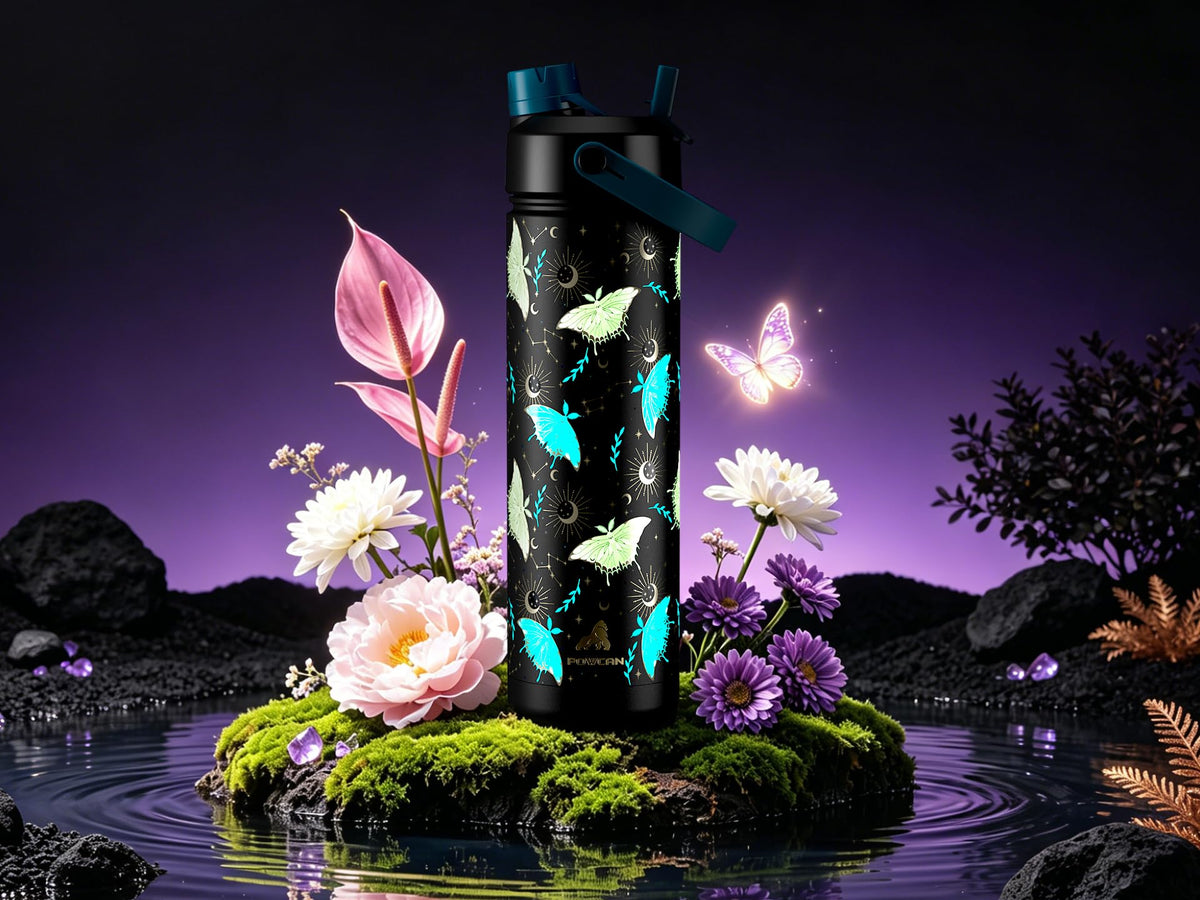 26 oz Insulated Water Bottle (Gilded Flutter (Luminous) / 26 Ounces)