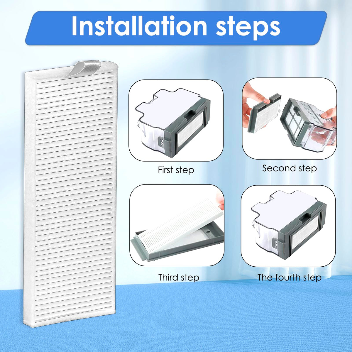 10 Pieces) HEPA Filter Compatible with Lefant M210B M213S M210S M210 M213, OKP Life K2 K3 K3A K4 K5, Replacement Parts Vacuum Filters (NOT FOR M210 PRO) (Lefant M210 filter (10 Pieces))