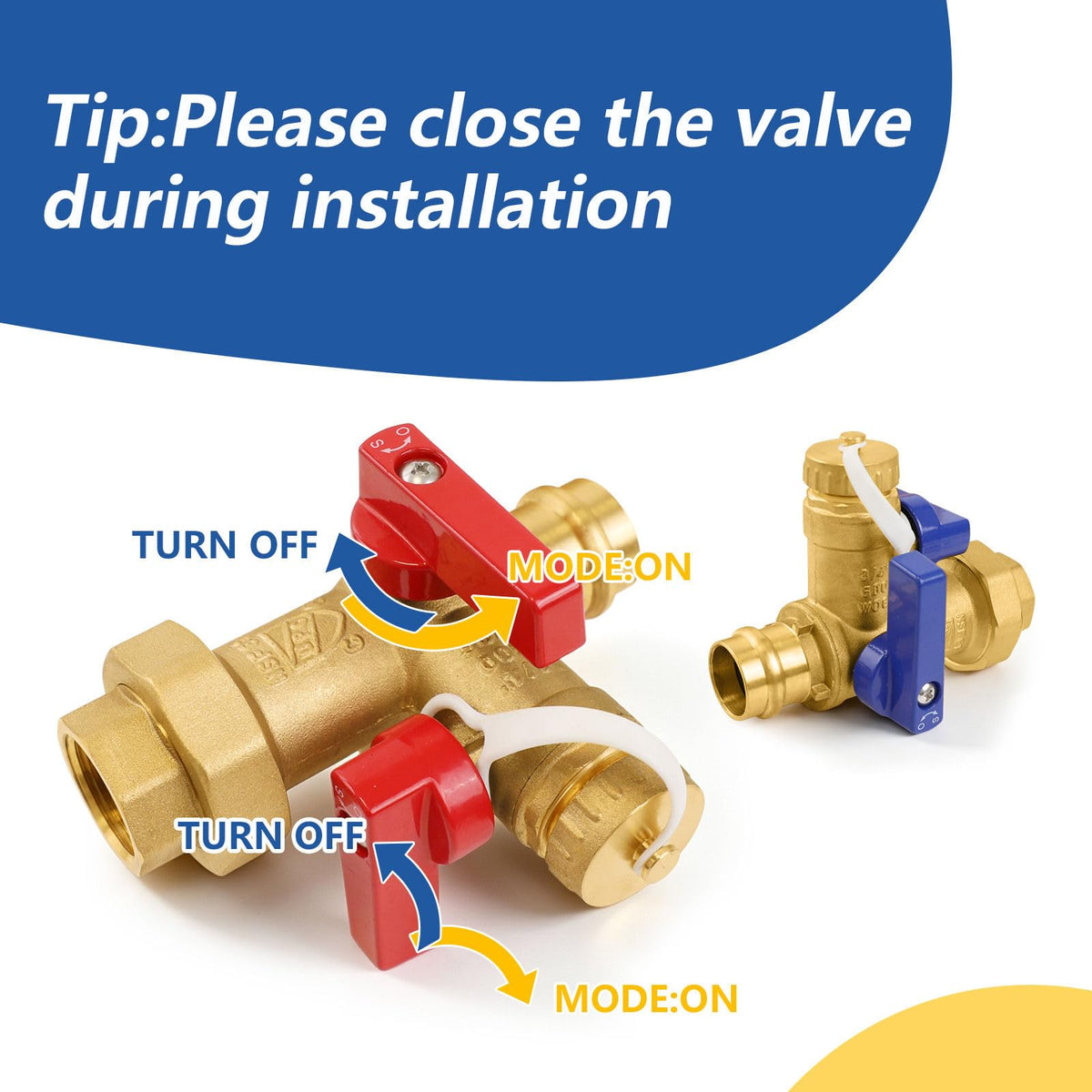 10Set GUOFIS Tankless Water Heater Service Valve Kit (Press)