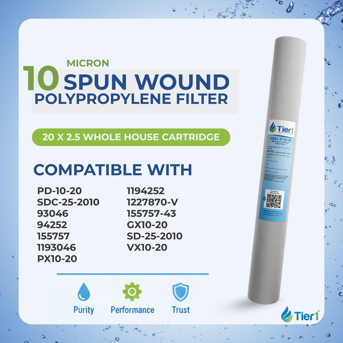 10 Micron 20 Inch x 2.5 Inch (10 Micron / 2 Pack)