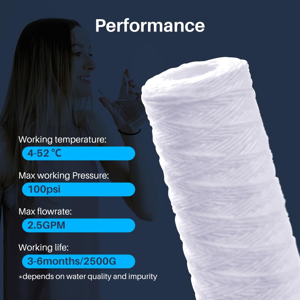 String Wound Filters for HF (4 Pack)