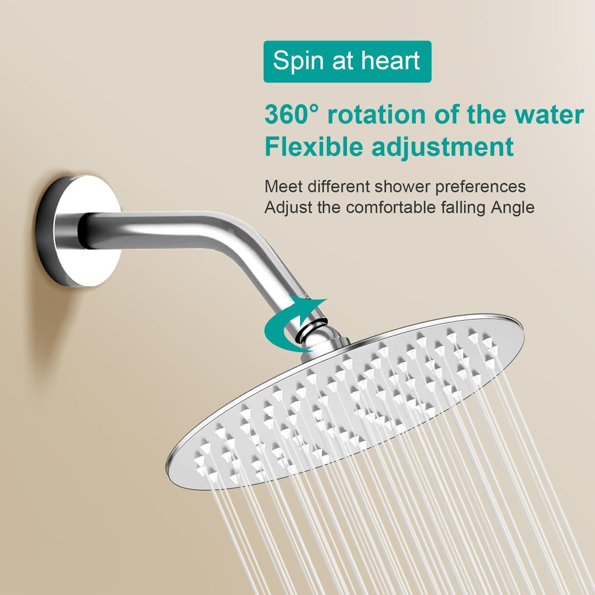 All Metal 6Inch Rain Shower Head (Chrome / 6 Inch)