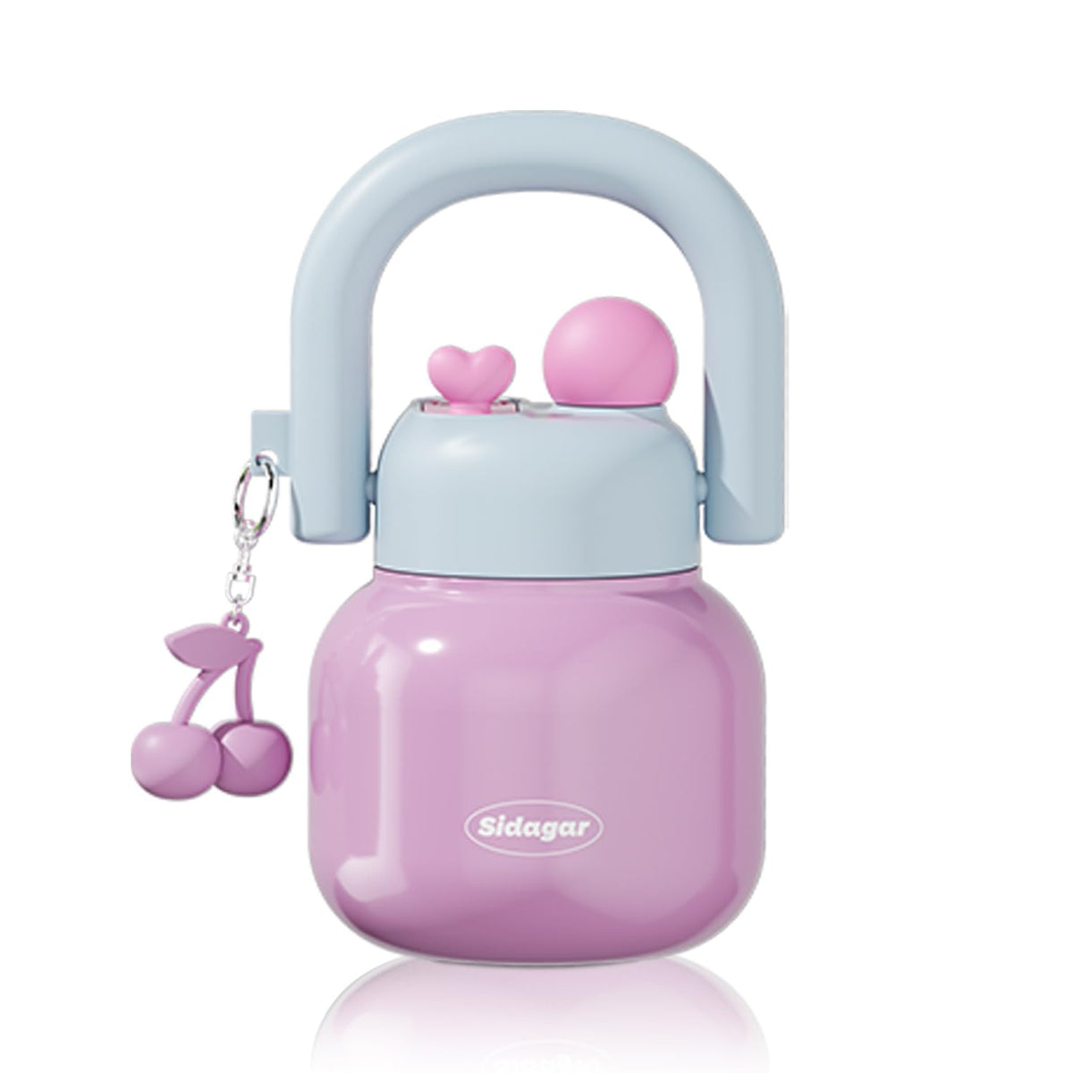 22 oz Tote Insulated Water Bottle with Handle (Purple)