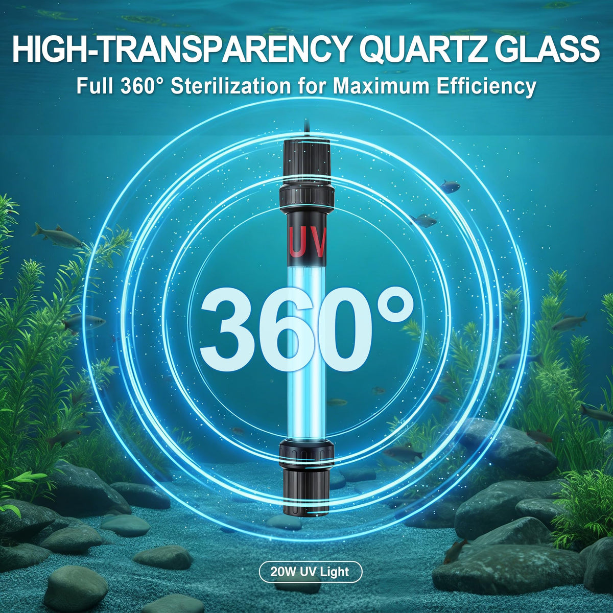 20W UV Pond Clarifier for 100