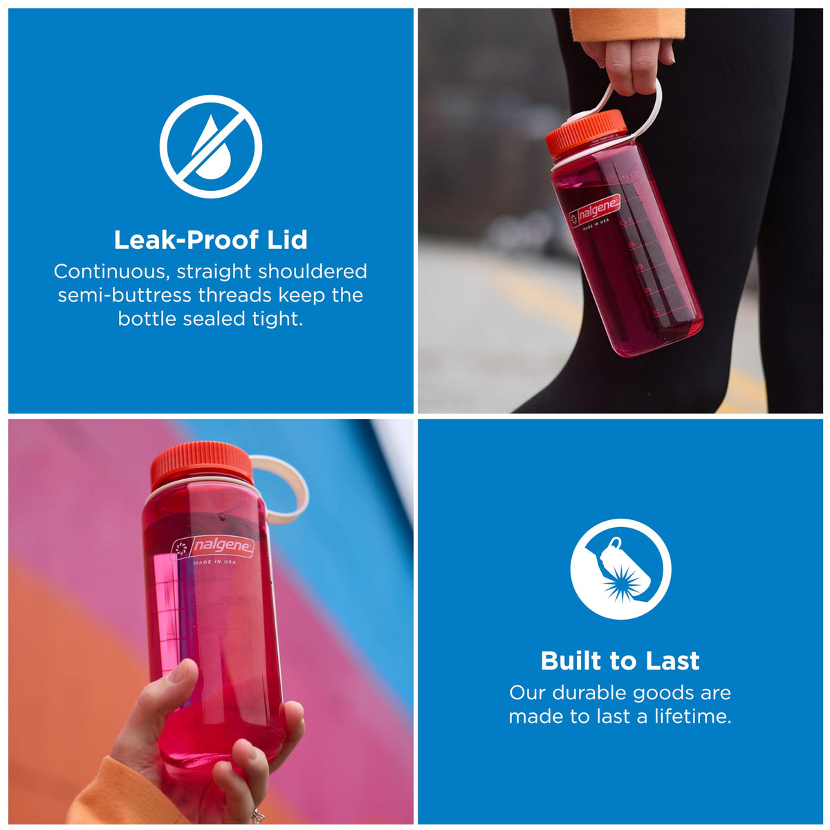 16 oz Wide Mouth Water Bottle (Clear / 16 Ounces)