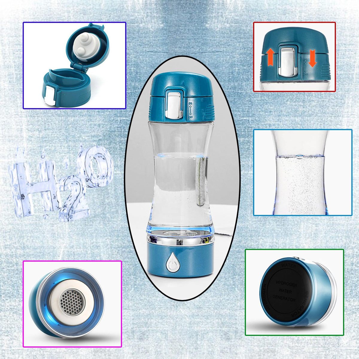 Electrolyzed Water Machine for Home Office Travel (Blue)