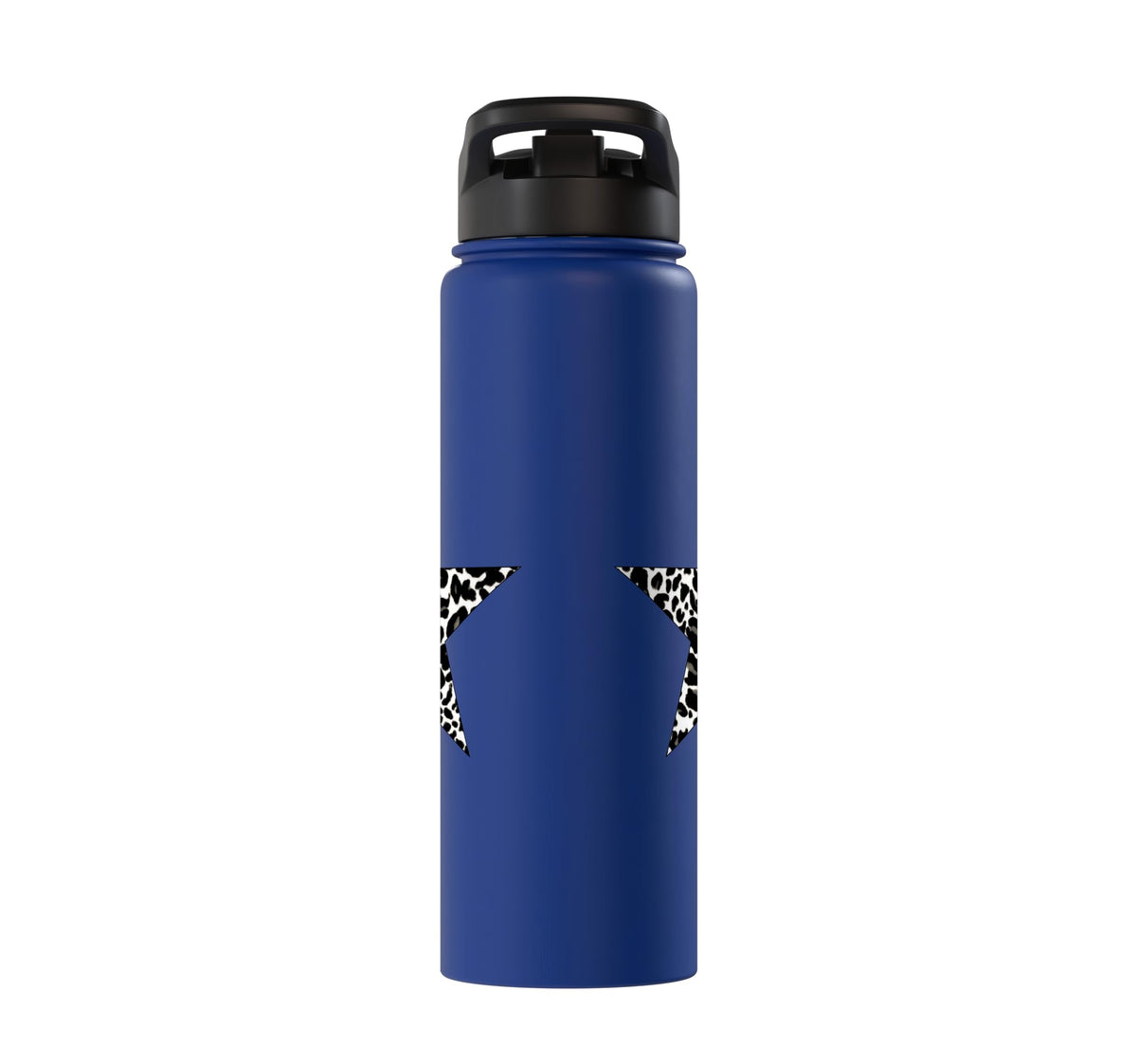 Star Shape Cute Cheetah Leopard Print Graphic Stainless Steel Insulated Water Bottle