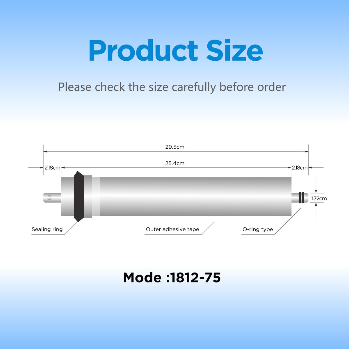 75 GPD RO Membrane Filter Replacement