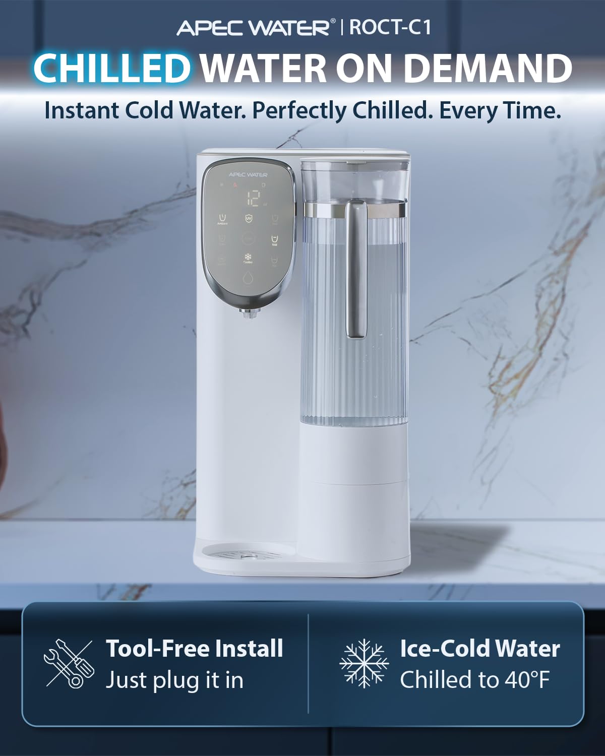ROCT C1 Countertop Reverse Osmosis Water Filter (Countertop RO System)