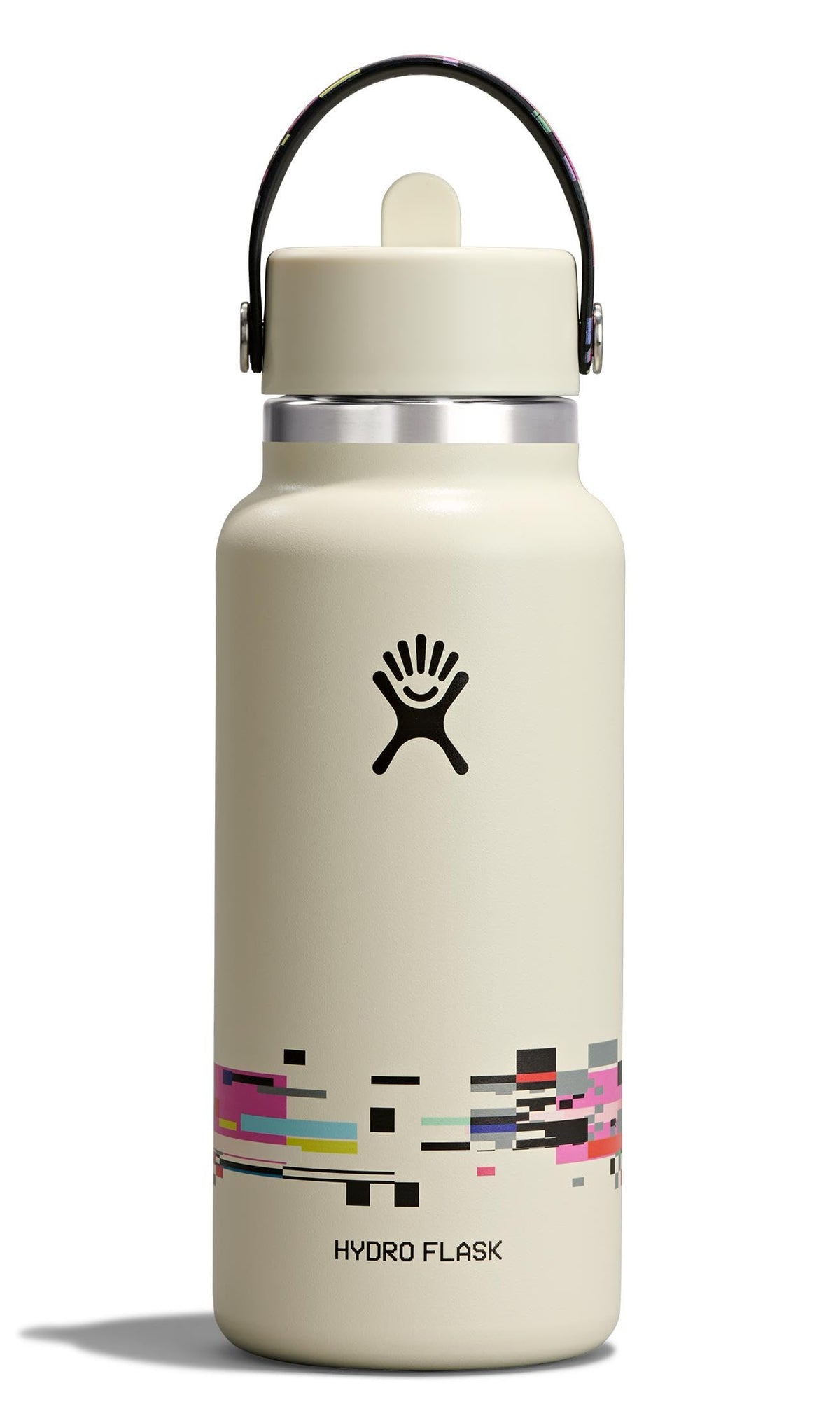 Water Bottle Insulated Stainless Steel (GLITCH WHITE / 32 Ounces)