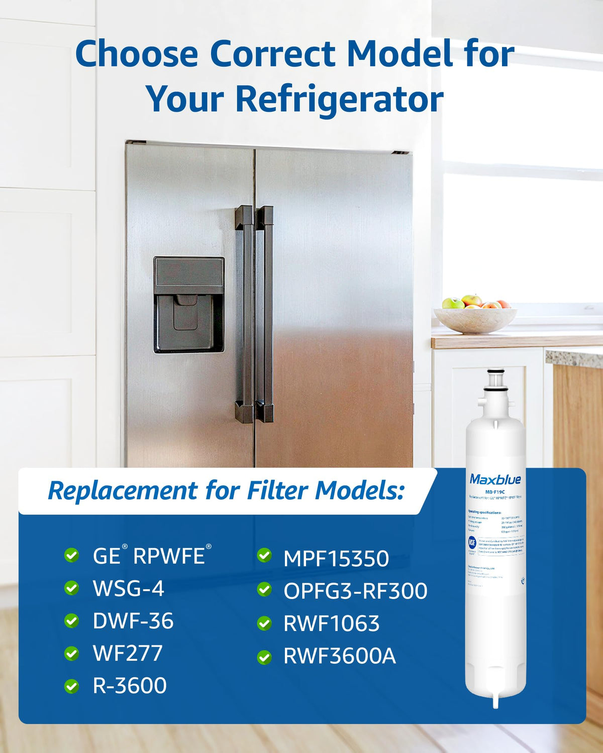 MB F19C Water Filter Replacement for GE® RPWFE®