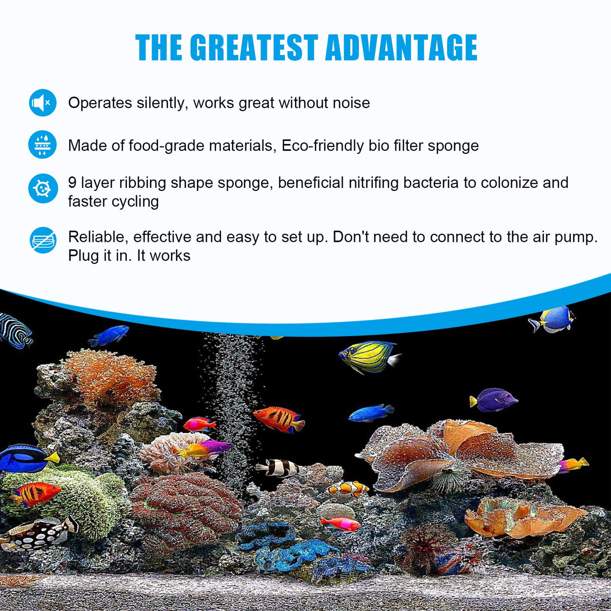 Aquarium Sponge Water Filter (Large)