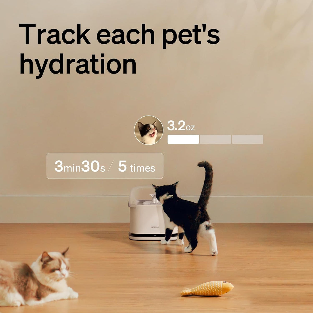 Cats Water Fountain for Multi Cats (White / RFID Fountain)