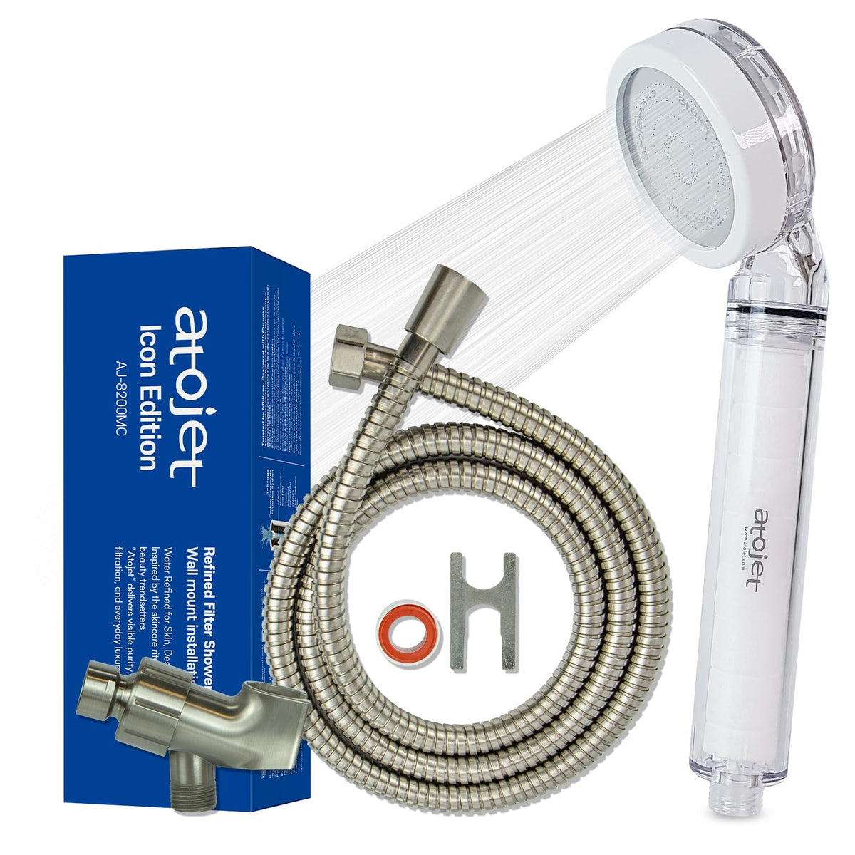 Filter Showerhead Inspired By Korea's Beauty Culture (Showerhead Accessories Set (Hose, Mount, Tape, Wrench))