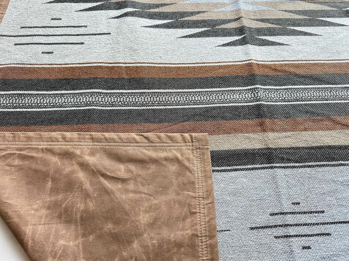 Waxed Canvas Camping Blanket & Bedroll (Brown Diamond / X-Large)