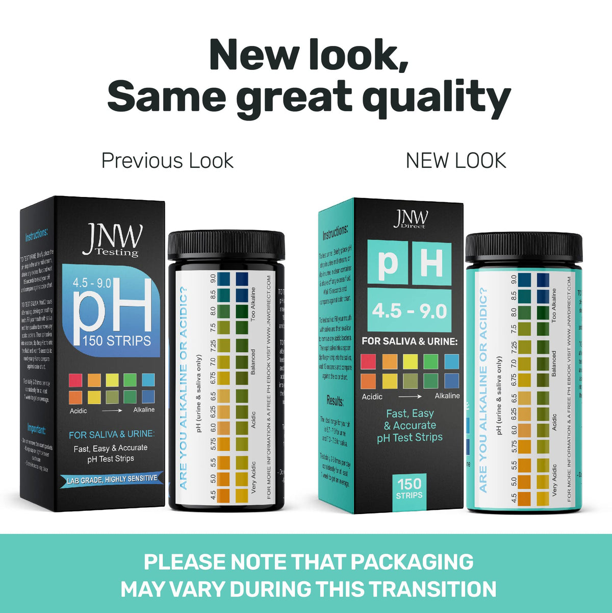 pH Test Strips for Urine and Saliva