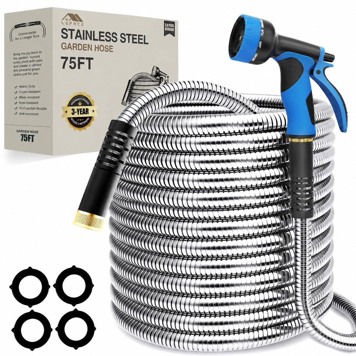 Garden Hose 75 FT (Silver / 75FT)