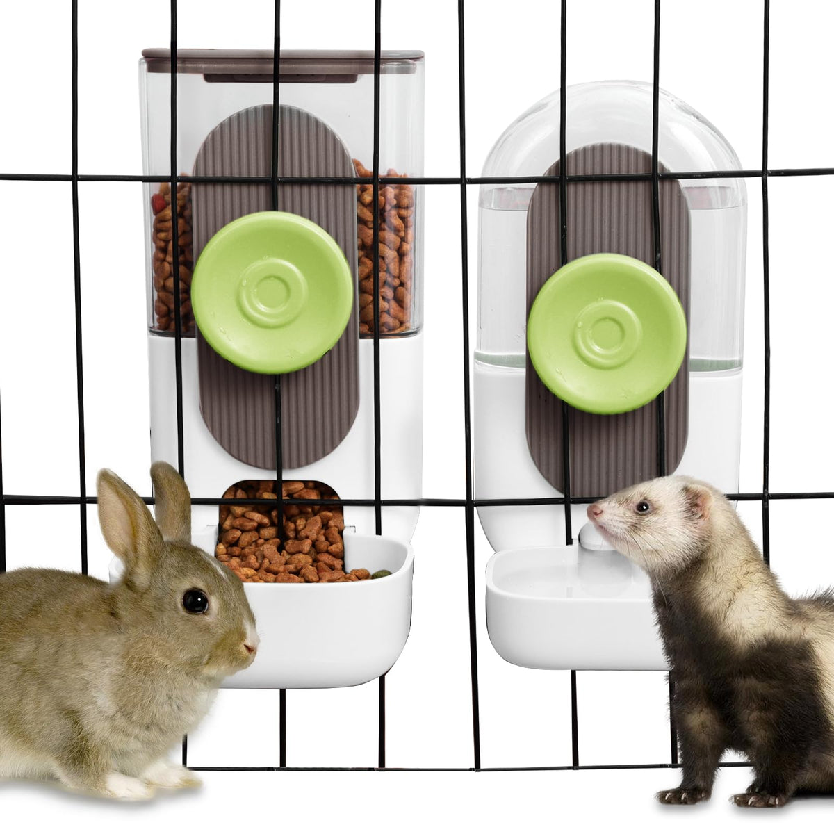 Rabbit Feeder (White Brown)