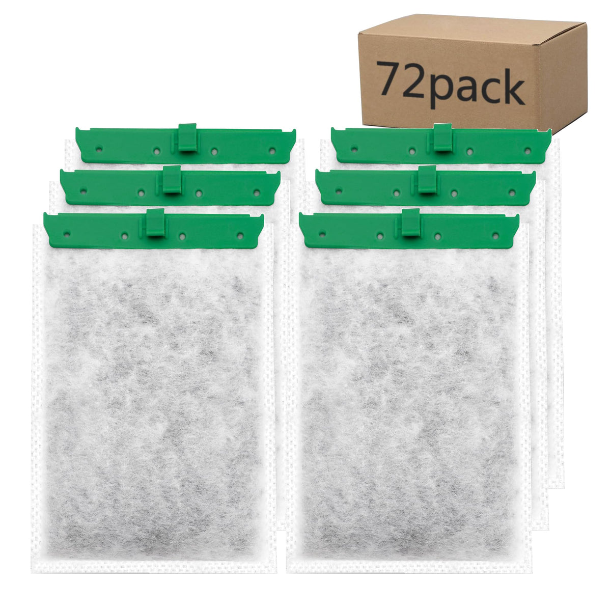 72 Pack Medium Filter Cartridges for Aquarium (72 Pack)