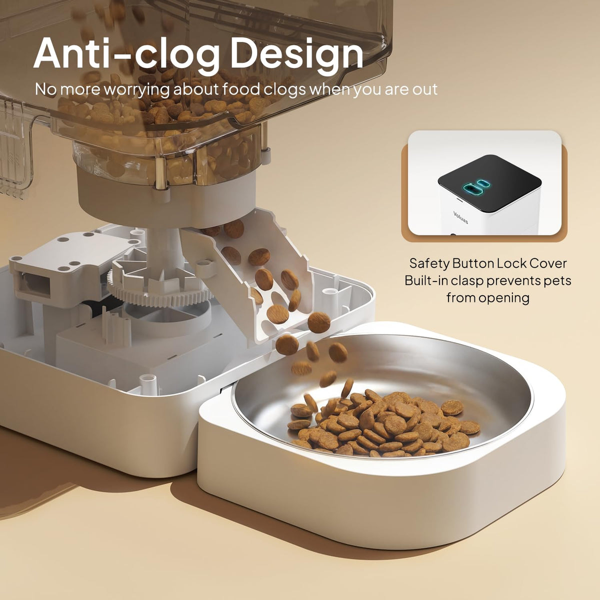 Automatic Cat Feeder (4 L / White Opaque)