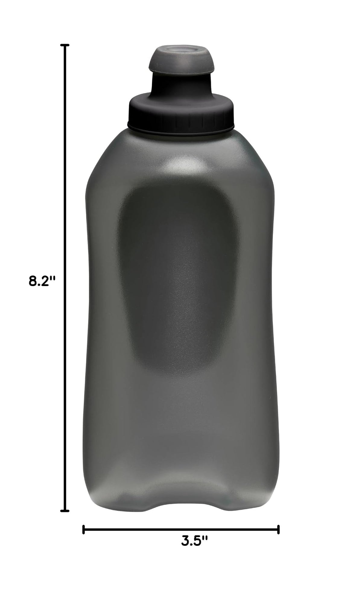 SpeedDraw 2 Handheld Running Water Bottle Flask 18oz (18oz - Black)