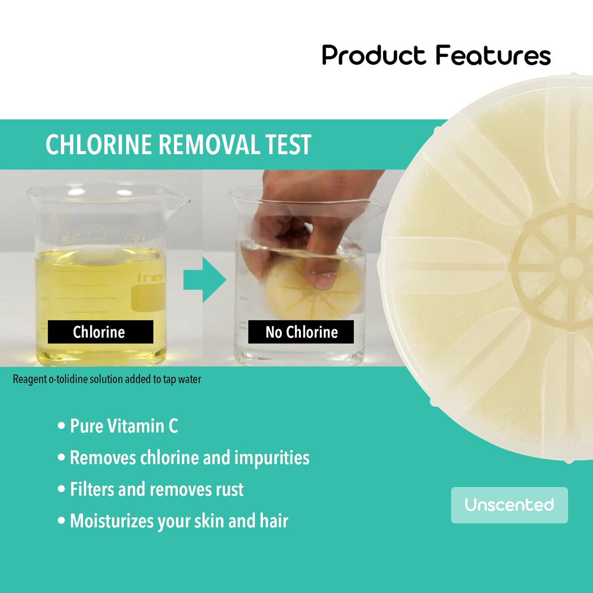 Vitamin C Filter for Barumi Pluo Handheld Showerhead (Unscented)