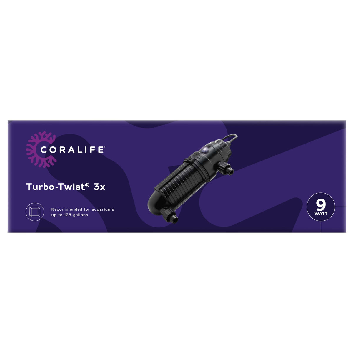 Turbo Twist 3X Aquarium UV Sterilizer (3X, 9 Watt, Up to 125 Gallons)