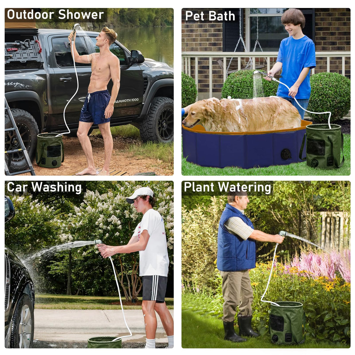 Portable Camping Shower (Blue Pump)