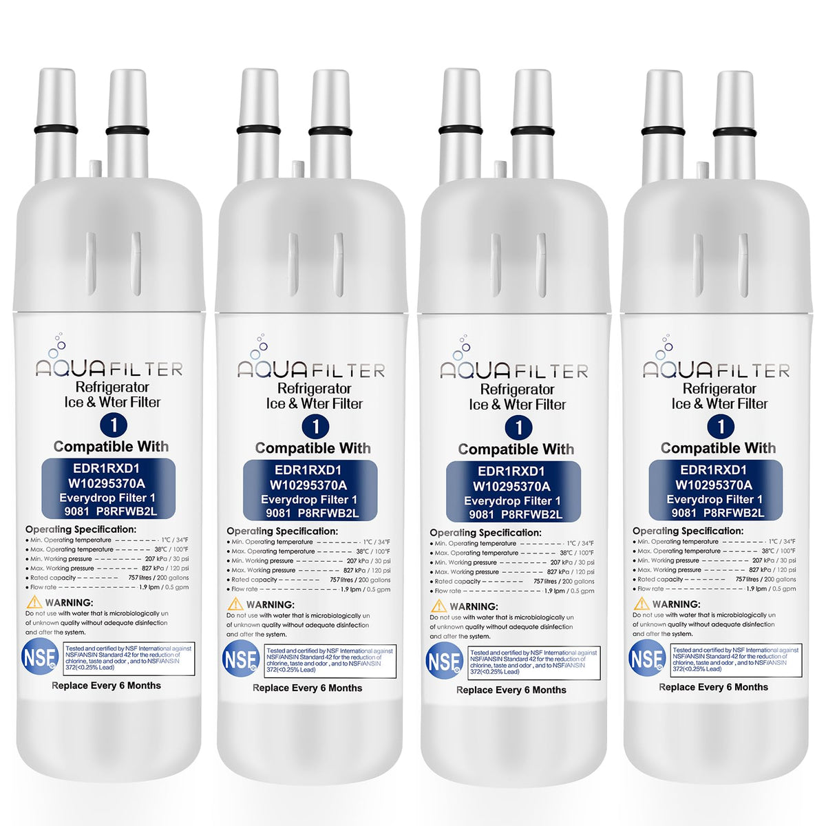 FILTER1 W10295370 A Refrigerator Water Filter Replacement Compatible for EDR1RXD 1 WATER FILTER W10295370 A Refrigerator Models