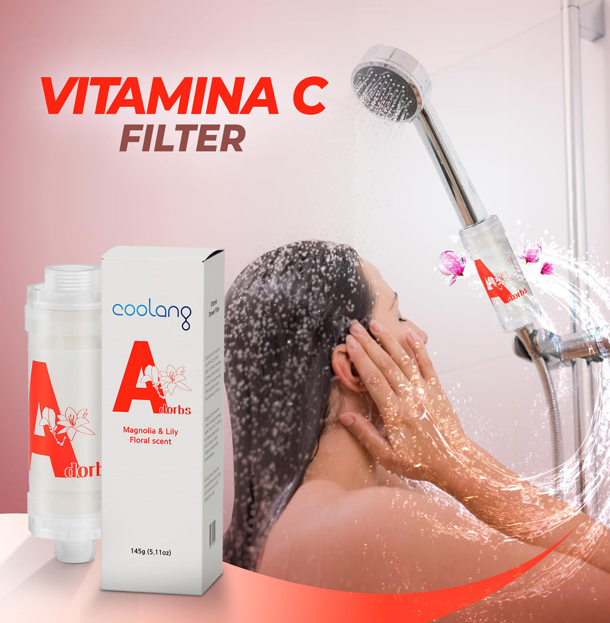 Universal Vita C Shower Filter (Adorbs-Magnolia & Lily)