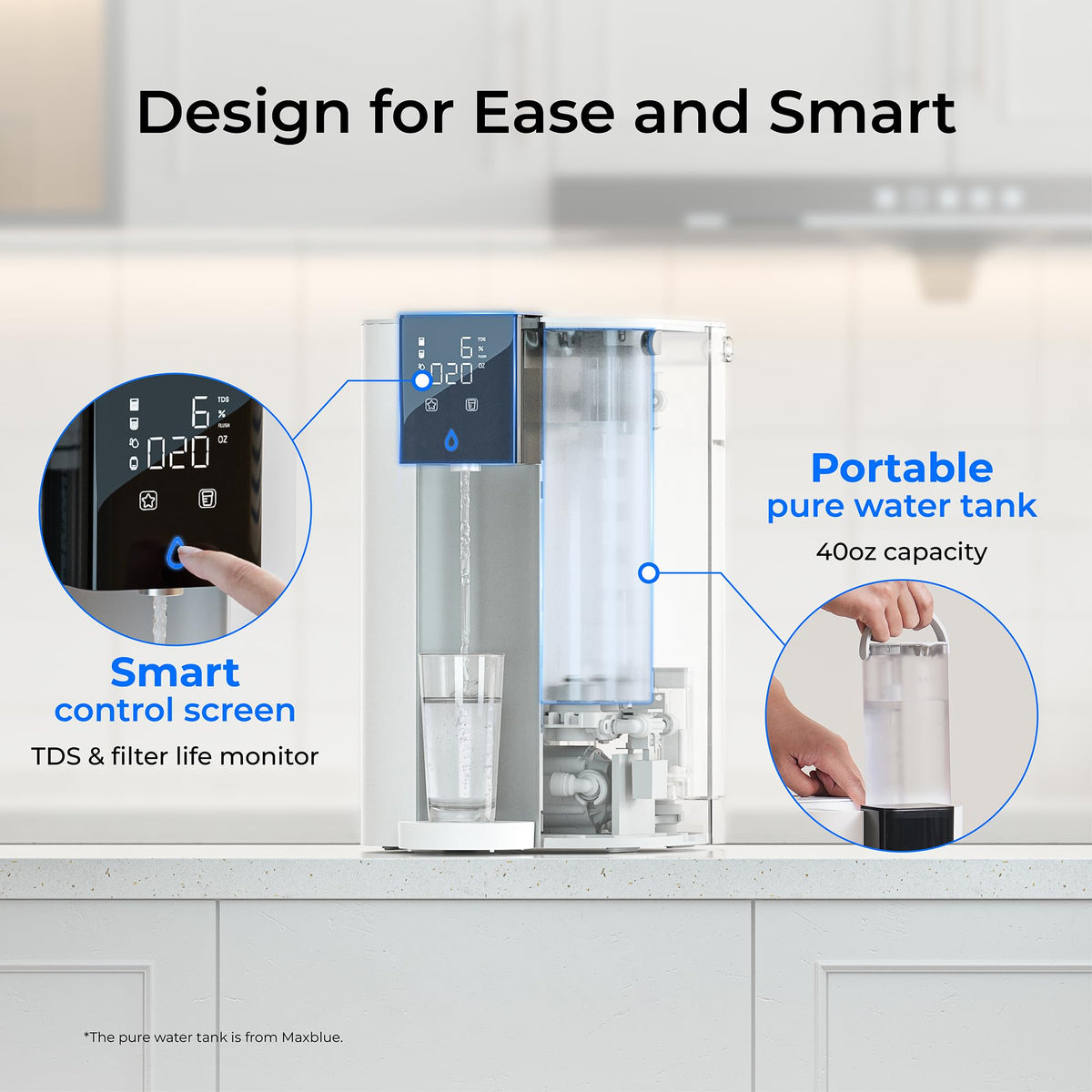 C1SL Mineral Reverse Osmosis System Countertop (White)