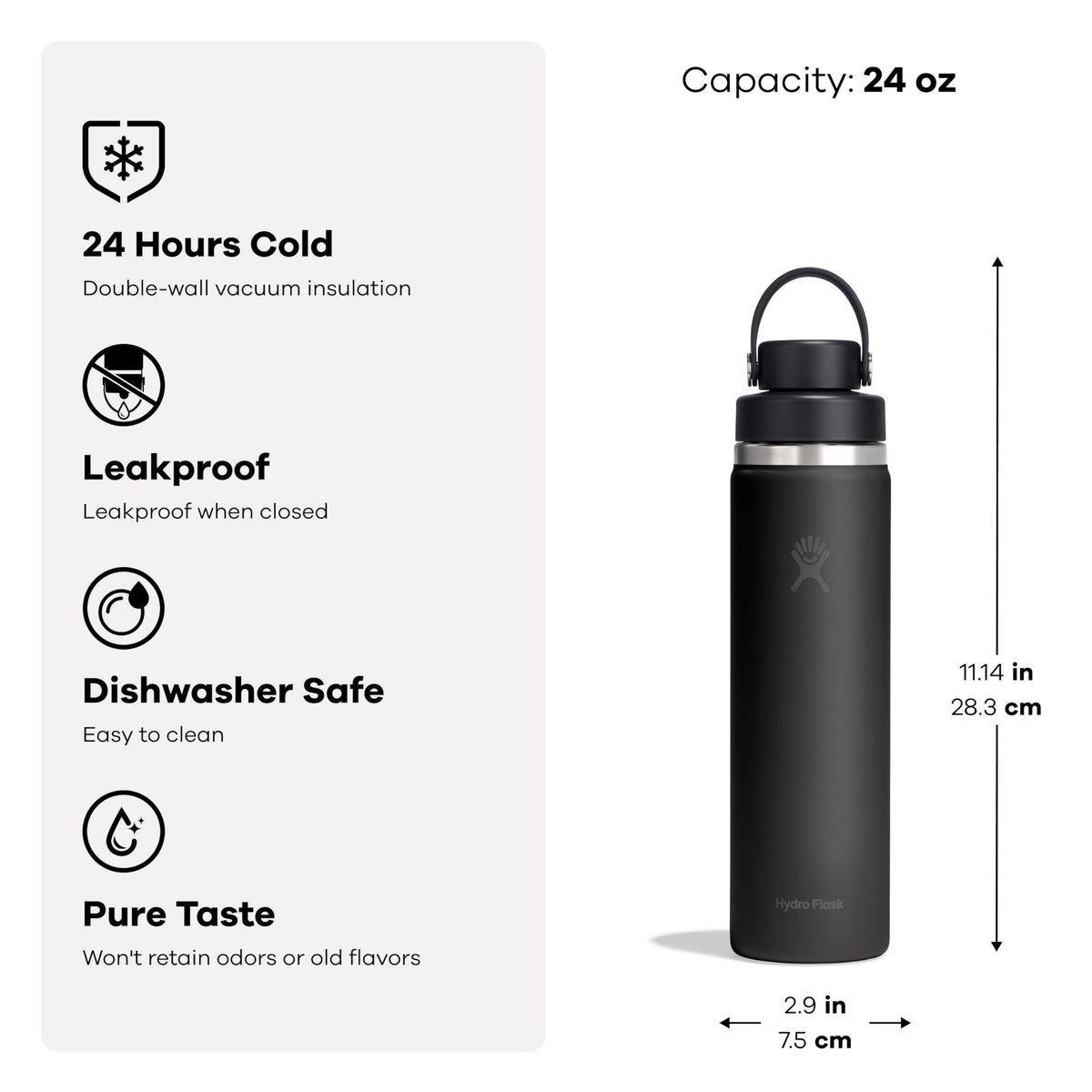Water Bottle Insulated Stainless Steel (24 Ounces / Palmer Green)