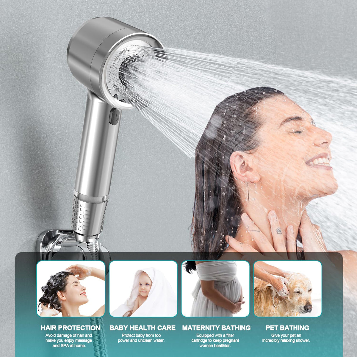 Shower Head with Handheld (Premium Chrome)